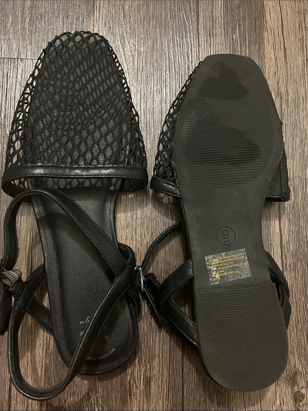 a new day Black Mesh Square-Toe Ankle-Strap Mules - Picture 9 of 10